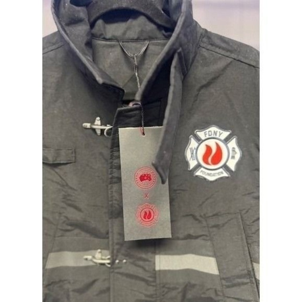 Canada Goose FDNY‎ Foundation Bravest Coat Black Reflective Toggle Parka Jacket
